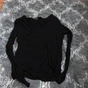 AX PADDED BLACK V NECK LONG SLEEVE
